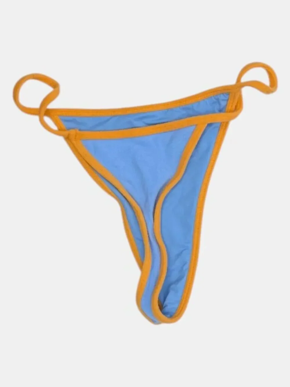 Frankies Bikinis Harmony Thong Bikini Bottom - Bluebird - Blue & Orange - Large